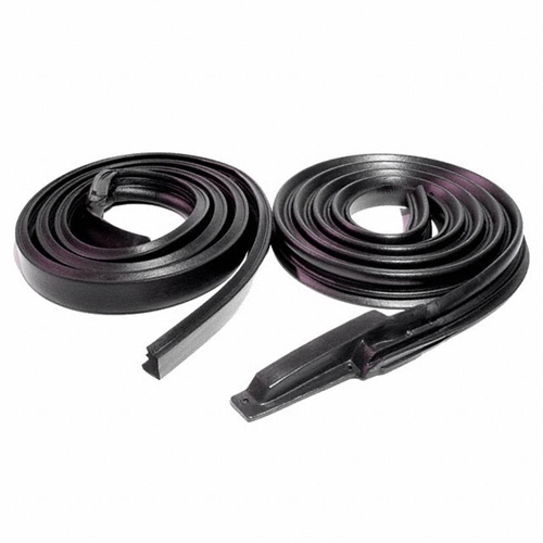 Molded Roof Rail Seals for 2-Door Hardtop. Pair. R&L. ROOF RAIL SEAL GM B BODY 2DHT 63-64